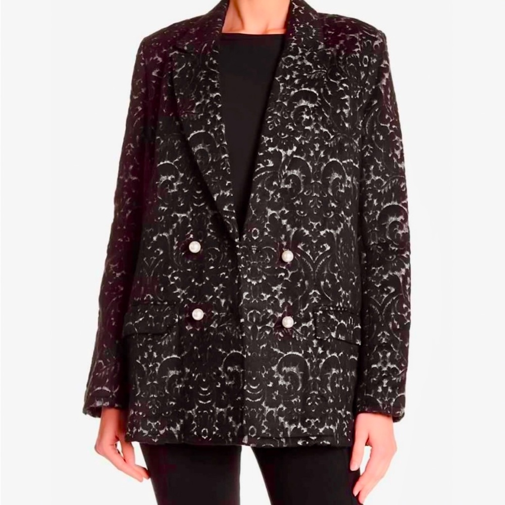 Free Press Black and White Patterned Jacket